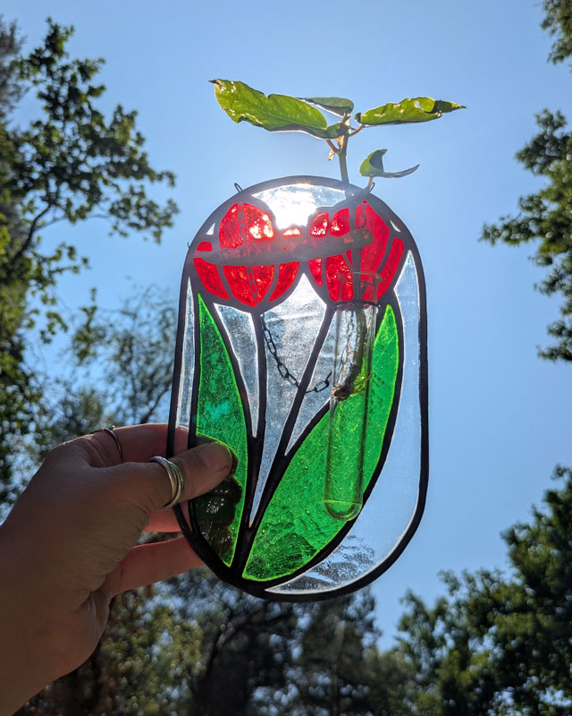 Tulpen hanger met vaasje