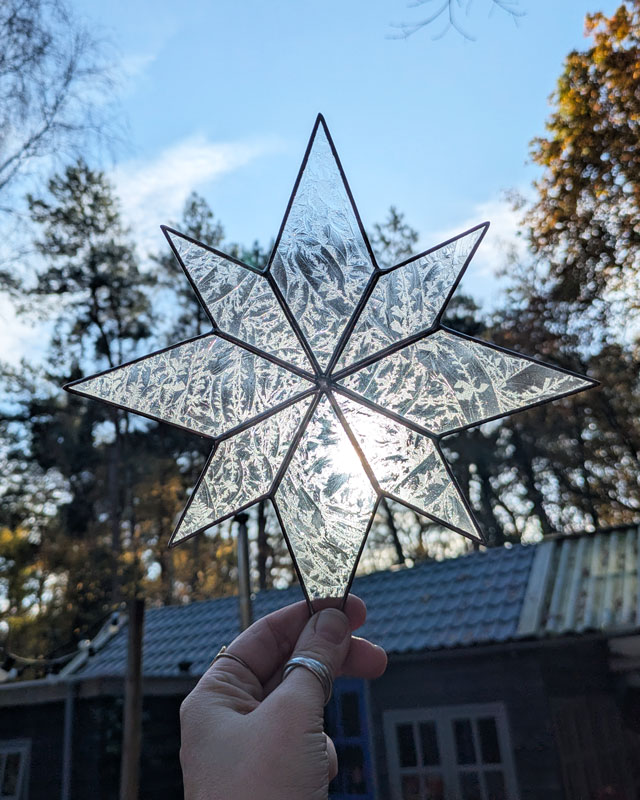 Maandag 21 december - glasworkshop 3 kerstster